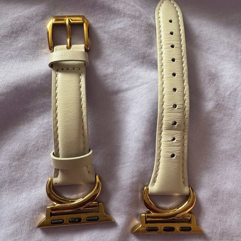 Gold and Cream Apple Watch Band (38, 40, or 41 mm)